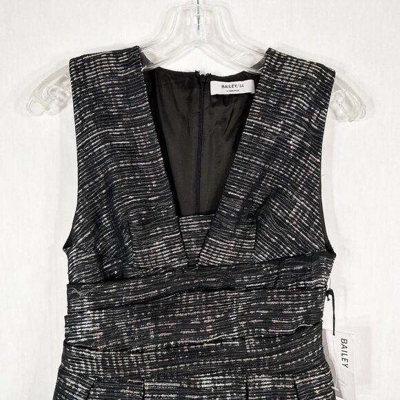 Bailey 44 Size 0 Dress Keep On Dreaming Metallic Silver Gray Sequins NWT 1458 - Picture 4 of 10